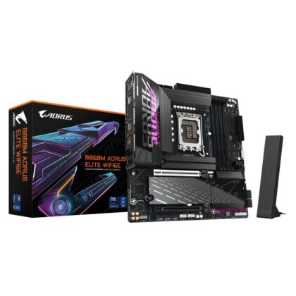 Mainboard GIGABYTE Intel B860 Express LGA1851 Micro-ATX Memory DDR5 Memory slots 4 2xPCI-Express 16x 3xM.2 1xHDMI 1xDisplayPort 1xAudio-In 1xAudio-Out 4xUSB 2.0 6xUSB 3.2 1xUSB-C 1xOptical S/PDIF 1xRJ45 B860MAELITEWIFI6E1.0  B860M A ELITE WIFI6E 1.0 4719331866877