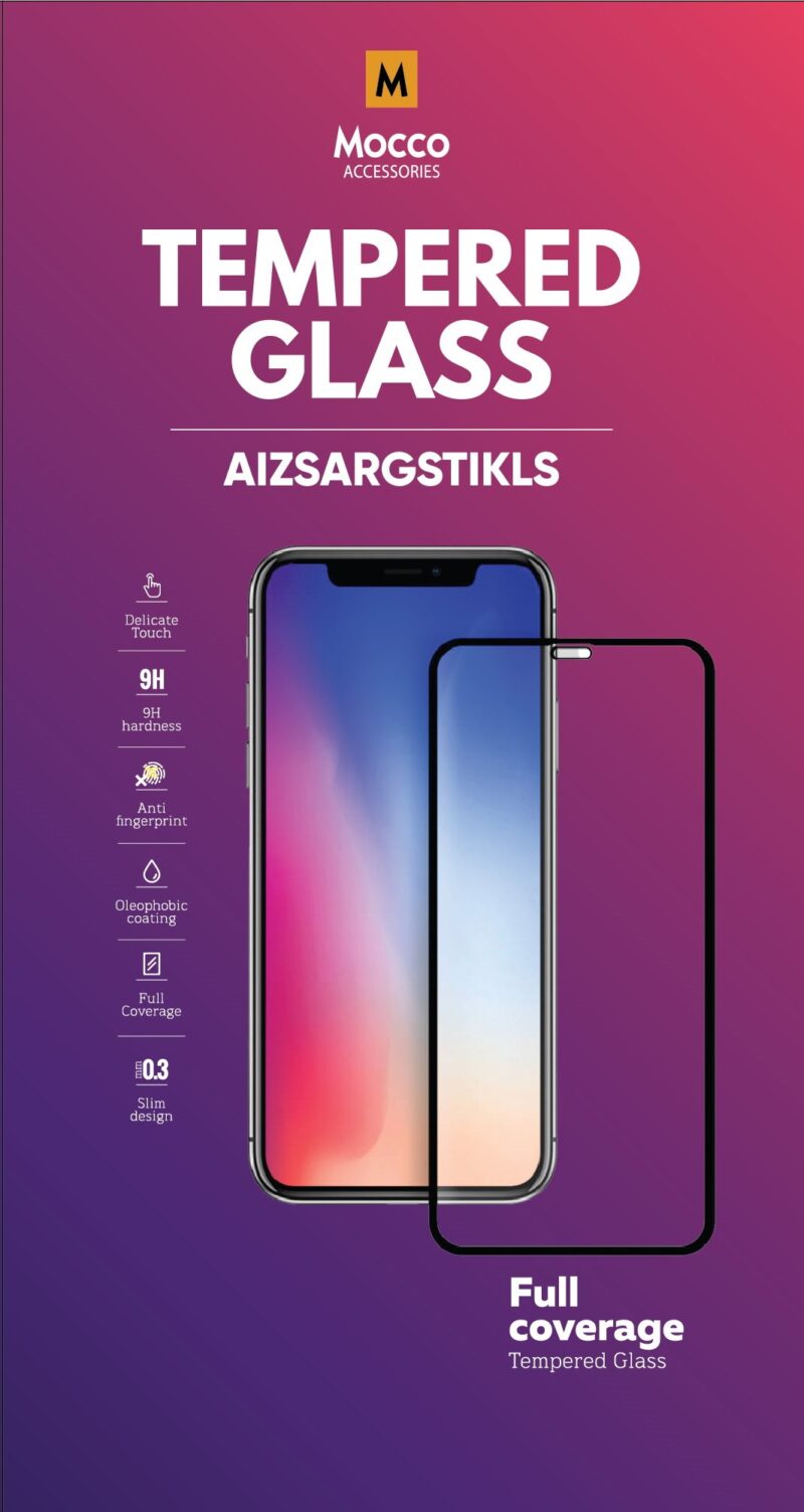 Mocco Full Face / Full Glue Tempered Glass Full Coveraged with Frame Samsung Galaxy A30S / A50 / A30 Black MC-5D-SA-A30-BK 4752168066041