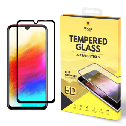 Mocco Full Glue 5D Signature Edition Tempered Glass Full Coverage with Frame Xiaomi Redmi 7 Black MC-5D-GP-REDMI7-BK 4752168067819