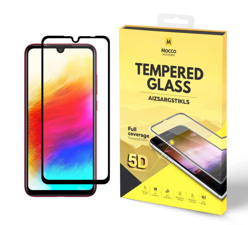 Mocco Full Glue 5D Signature Edition Tempered Glass Full Coverage with Frame Xiaomi Redmi 7 Black MC-5D-GP-REDMI7-BK 4752168067819