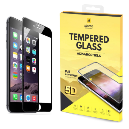 Mocco Full Glue 5D Signature Edition Tempered Glass Full Coverage with Frame Apple iPhone 6 Plus / 6S Plus Black MC-5D-GP-IPH6PL-BK 4752168067888