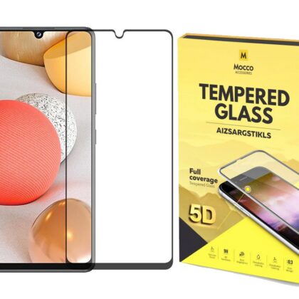 Mocco Full Glue 5D Signature Edition Tempered Glass Full Coverage with Frame Samsung Galaxy A42 5G Black MO-5D-GP-A42-BK 4752168094693