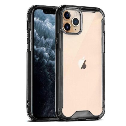 Mocco Acrylic Air Case Silicone Case for Apple iPhone 12 Pro Max Transparent-Black MC-AC-AP-IPH-12PMAX-BK 4752168096178