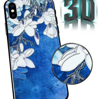 Mocco Flowers Back Case 3D for Samsung Galaxy A72 / A72 5G Blue MC-FLOW-SA-A72-BL 4752168104156