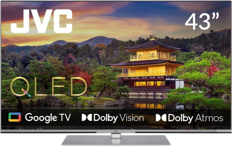 TV Set JVC 43" 4K/Smart QLED 3840x2160 Wireless LAN Bluetooth Google TV Silver LT-43VGQ840P  LT-43VGQ840P 4975769483516