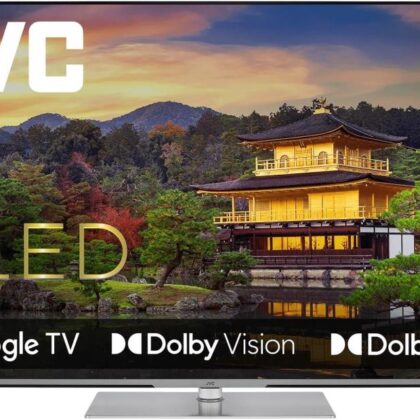 TV Set JVC 55" 4K/Smart QLED 3840x2160 Wireless LAN Bluetooth Google TV Silver LT-55VGQ840P  LT-55VGQ840P 4975769483530