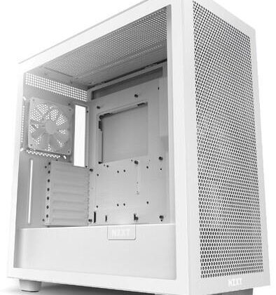 Case NZXT H7 Flow MidiTower ATX EATX MicroATX MiniITX Colour White CM-H72FW-01  CM-H72FW-01 5056547205519