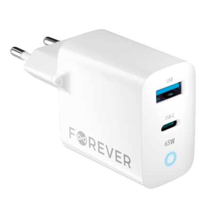 Forever TC-06 GaN Charger PD / QC / 1x USB-C / 1x USB / 65W GSM171397 5900495088680