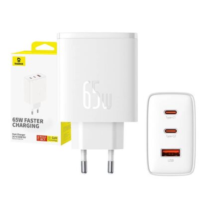 Baseus OS-Cube Pro 2xUSB-C / USB Wall charger 65W P10152301213-00 6932172641481