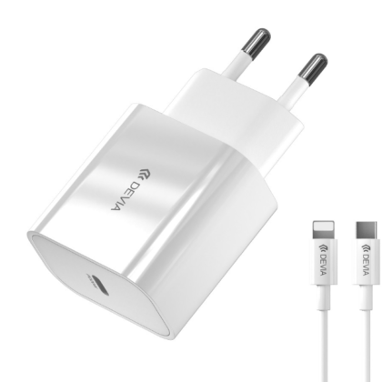 Devia Smart PD 20W USB-C Charger + Lightning - USB-C cable RLC-318B 6938595383847