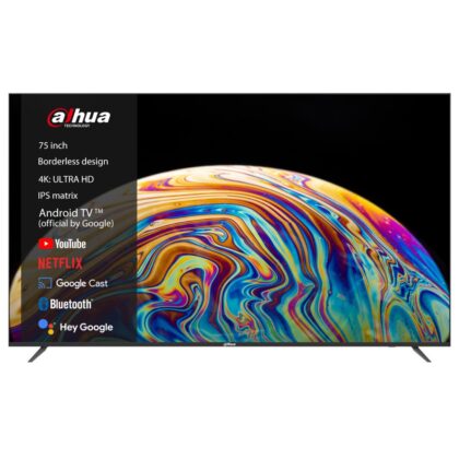 TV Set DAHUA 75" 4K/Smart 3840x2160 Wireless LAN Bluetooth Android TV Black DHI-LTV75-SD400  DHI-LTV75-SD400 6939554906626