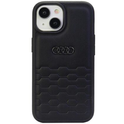 Audi GT Synthetic Leather Back Case for Apple iPhone 15 AU-TPUPCIP15-GT/D2-BK 6955250226509