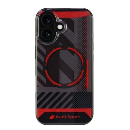 Audi IML Sport MagSafe Back Case for Apple iPhone 16 AUS-IMLMIP16-RSQ/D2-BK 6955250227841