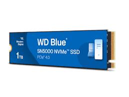 SSD WESTERN DIGITAL Blue SN5000 1TB M.2 PCIe Gen4 NVMe Write speed 4900 MBytes/sec Read speed 5150 MBytes/sec 2.38mm TBW 600 TB WDS100T4B0E  WDS100T4B0E 718037894843