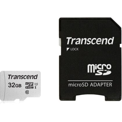 MEMORY MICRO SDHC 32GB W/ADAPT/C10 TS32GUSD300S-A TRANSCEND  TS32GUSD300S-A 760557842071