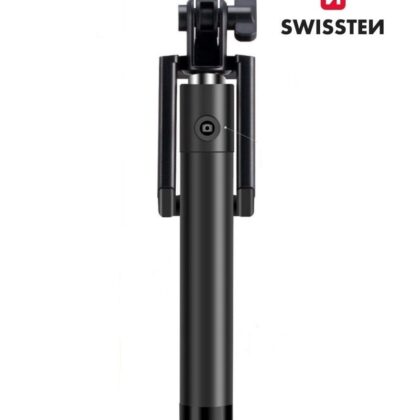 Swissten Wired Selfie Stick with Remote Button SW-SELF-BK 8595217443525