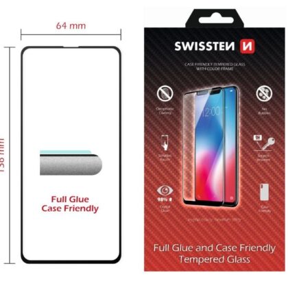 Swissten Full Face 5D Tempered Glass Samsung Galaxy S10E Black SW-JAP-T-SP-SAM-S10E 8595217467095