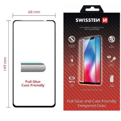 Swissten Full Face Tempered Glass Huawei Nova 5T Black SW-JAP-T-SP-HUA-NOVA5T 8595217470279