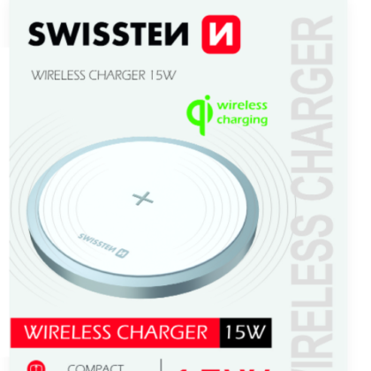 Swissten 15W Wireless charger with USB-C 1.5m cable 22055505 8595217475175