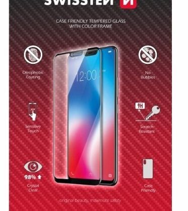 Swissten Full Face Tempered Glass Samsung Galaxy A52 4G / A52 5G / A52S 5G Black 54501793 8595217476714