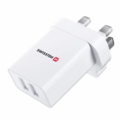 Swissten Travel Charger 2x USB 10.5W for UK Socket 22045100 8595217476844