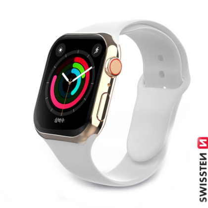 Swissten Silicone Band for Apple Watch 1/2/3/4/5/6/SE / 38 mm / 40 mm / White 46000104 8595217477117