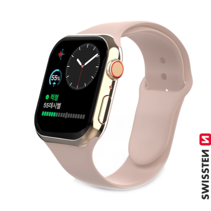 Swissten Silicone Band for Apple Watch 1/2/3/4/5/6/SE / 38 mm / 40 mm / Pink 46000105 8595217477124