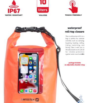 Swissten Waterproof Universal Phone Case 10L 32900820 8595217480452