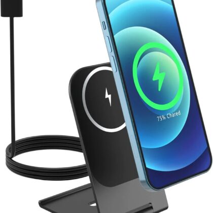 Swissten Magnetic Wireless Charger Stand 15W (MagSafe compatible) 22055518 8595217480469