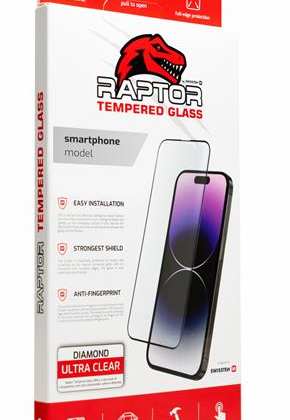 Swissten Raptor Diamond Ultra Full Face Tempered Glass for Apple iPhone 15 Black 84501806 8595217483347