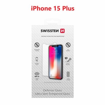 Swissten Ultra Slim Tempered Glass Premium 9H Screen Protector for Apple iPhone 15 Plus 74517964 8595217483415