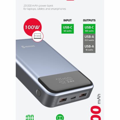 Swissten Power Bank for Laptops 20 000 mAh 100W 22013932 8595217483781