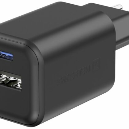 Swissten Travel Charger GaN USB-C / PD USB-A / 18W QC / 45W 22071310 8595217484511