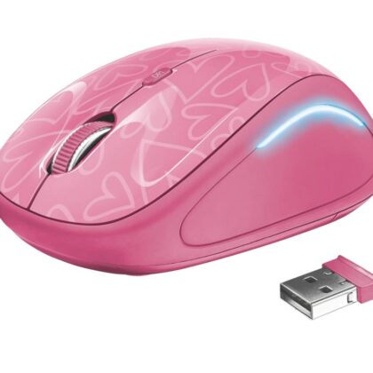 MOUSE USB OPTICAL WRL YVI FX/PINK 22336 TRUST  22336 8713439223361