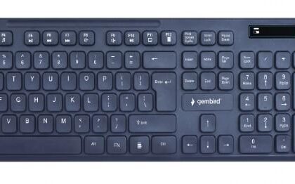 KEYBOARD +MOUSE WRL ENG/DESKTOP BK KBS-WCH-03 GEMBIRD  KBS-WCH-03 8716309117685