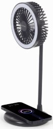 Gembird Desktop Wireless Charger with Fan with Lamp TA-WPC10-LEDFAN-01 8716309123716