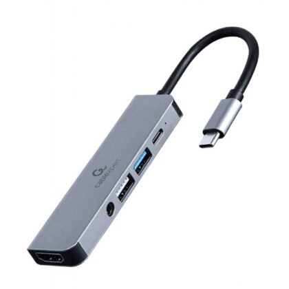 I/O ADAPTER USB-C TO HDMI/USB3/5IN1 A-CM-COMBO5-02 GEMBIRD  A-CM-COMBO5-02 8716309124256