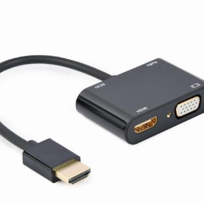 I/O ADAPTER HDMI TO HDMI/VGA/A-HDMIM-HDMIFVGAF-01 GEMBIRD  A-HDMIM-HDMIFVGAF-01 8716309124409