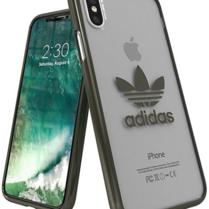 Adidas Clear Case Silicone Case for Apple iPhone X / XS Transparent - Black (EU Blister) AD-OCC-IPHXXS-TRBK 8718846051347