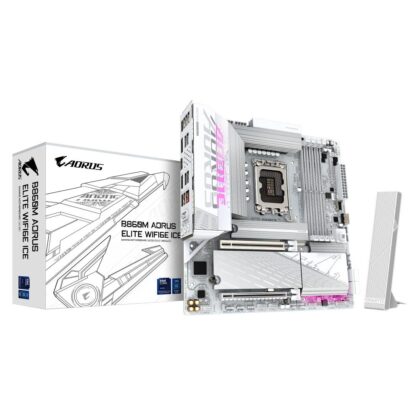 Mainboard GIGABYTE Intel B860 Express LGA1851 Micro-ATX Memory DDR5 1xPCI-Express 16x 3xM.2 1xHDMI 1xDisplayPort 4xUSB 2.0 6xUSB 3.2 1xUSB-C 1xOptical S/PDIF 1xRJ45 2xAudio port B860MAELTWF6EICE1.0  B860M A ELT WF6E ICE 1.0 889523046548