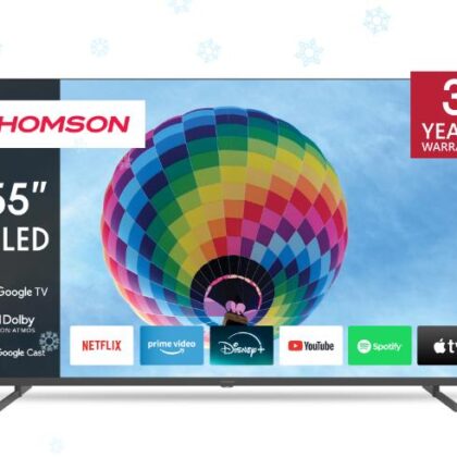 TV Set THOMSON 55" 4K/Smart QLED 3840x2160 Wireless LAN Bluetooth Google TV Dark Grey 55QG4S14  55QG4S14 9120106661569