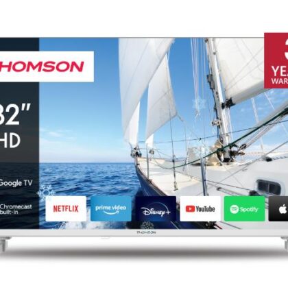 TV Set THOMSON 32" Smart/HD 1366x768 Wireless LAN Bluetooth Google TV White 32HG2S14W  32HG2S14W 9120106662214