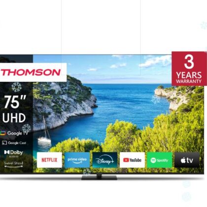 TV Set THOMSON 75" 4K/Smart 3840x2160 Wireless LAN Bluetooth Google TV Black 75UG5C14  75UG5C14 9120106662276