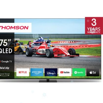 TV Set THOMSON 75" 4K/Smart QLED 3840x2160 Wireless LAN Bluetooth Google TV Black 75QG7C14  75QG7C14 9120106662412