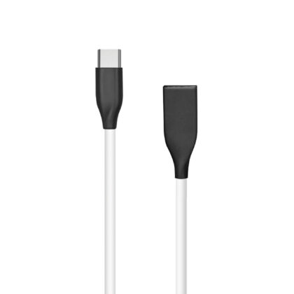 Silicone cable USB - USB-C (white