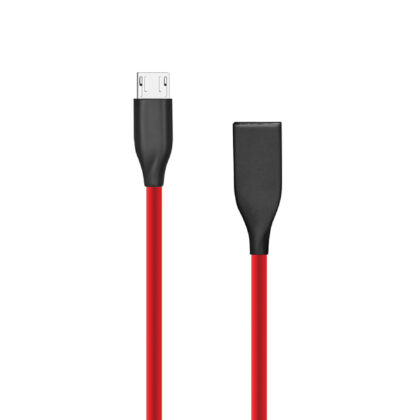 Silicone cable USB - Micro USB (red