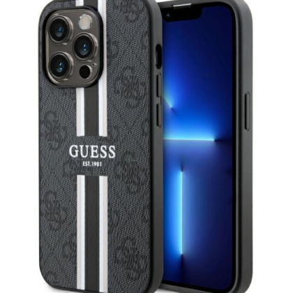 Guess 4G Printed Stripes MagSafe Back case for Apple iPhone 14 Pro Max GUHMP14XP4RPSK 3666339119706