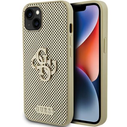 Guess Perforated 4G Glitter Back Case for Apple iPhone 15 GUHCP15SPSP4LGD 3666339151560