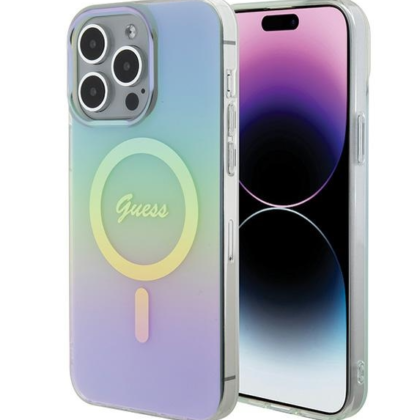 Guess  IML MagSafe Iridescent Case for Apple iPhone 15 Pro GUHMP15LHITSQ 3666339154943