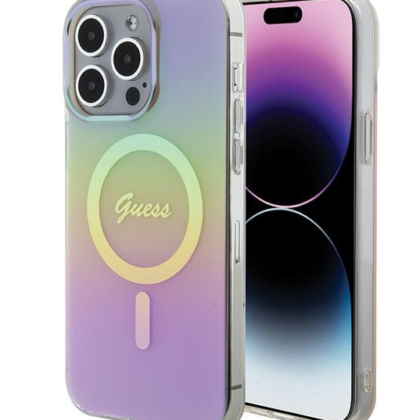 Guess  IML MagSafe Iridescent Case for Apple iPhone 15 Pro GUHMP15LHITSP 3666339155087